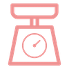 Icon of a scale weighing clothing.